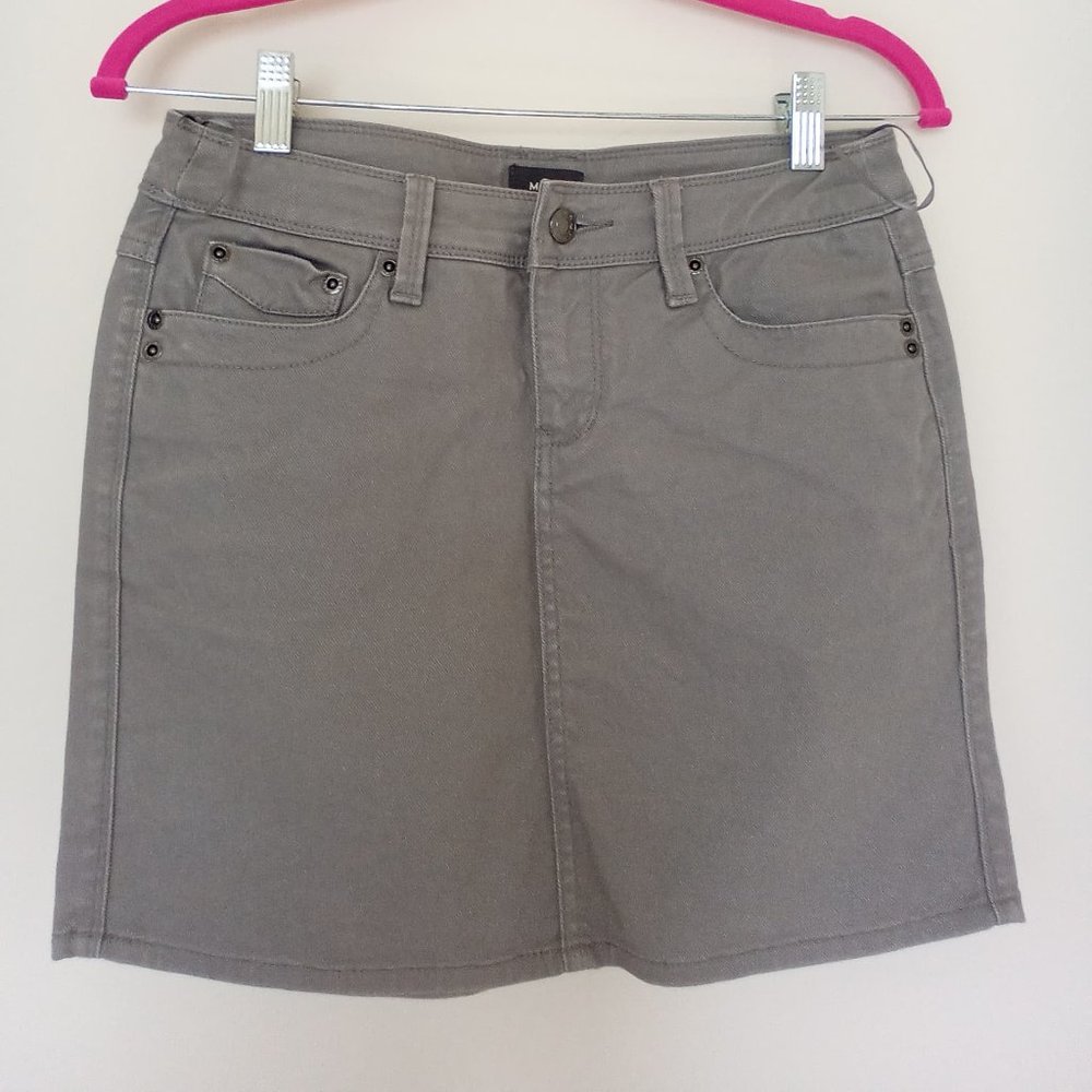 Mexx Grey Denim Mini Skirt, Size S